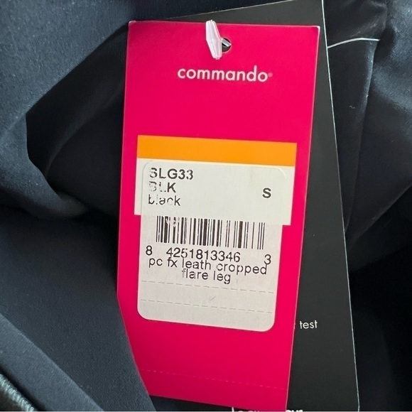 Commando Faux Leather Cropped Flare Leggings Black Size S NEW - Picture 14 of 16